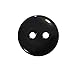 Buttons 1/2 Inch (1/2”) 2 Hole 10 Pieces - White Black Clear Pearl - Sewing Crafts Replacement Button - Perfect for Crafts, Coats, Shirts, Pants, Shorts, Cardigans, Blazers, Skirts (Black)