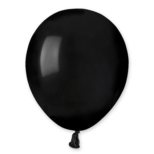 Biobased Natural Rubber Mini Latex Balloons 13cm / 5 in - Pack of 50 (Black)