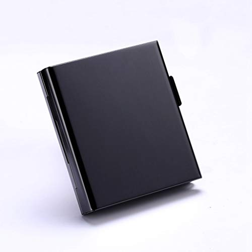 Leaptech Cigarette Case Stockage pour 20 Cigarettes Titulaire Boîte À Cigarettes Étui À Cigarettes Étui À Cigarettes Double Face Flip Ouvert Poche Cigarette Conteneur De Stockage Cadeaux (Noir)