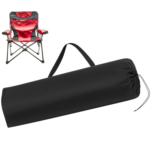 Nogeqi Camping Chair Bag Replacement Black Portable Folding Chair Bag with Shoulder Strap for Travel Camping Sports Outdoors 80x20cm/31.5x7.87in (Chair is Not Included)