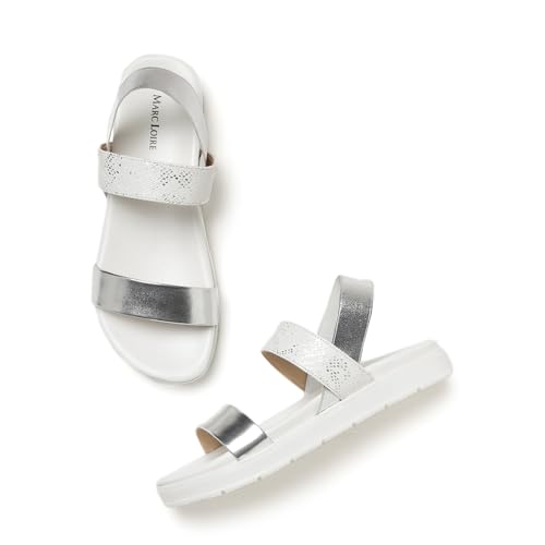 Image of Marc Loire Women Platform Heel Fashion Sandal With Slingback Strap; Casual Footwear