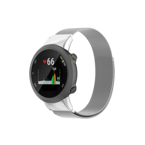 Correa milanesa de metal compatible con for Garmin Forerunner 45/45S/Swim 2(Silver,For Garmin forerunner 45s)