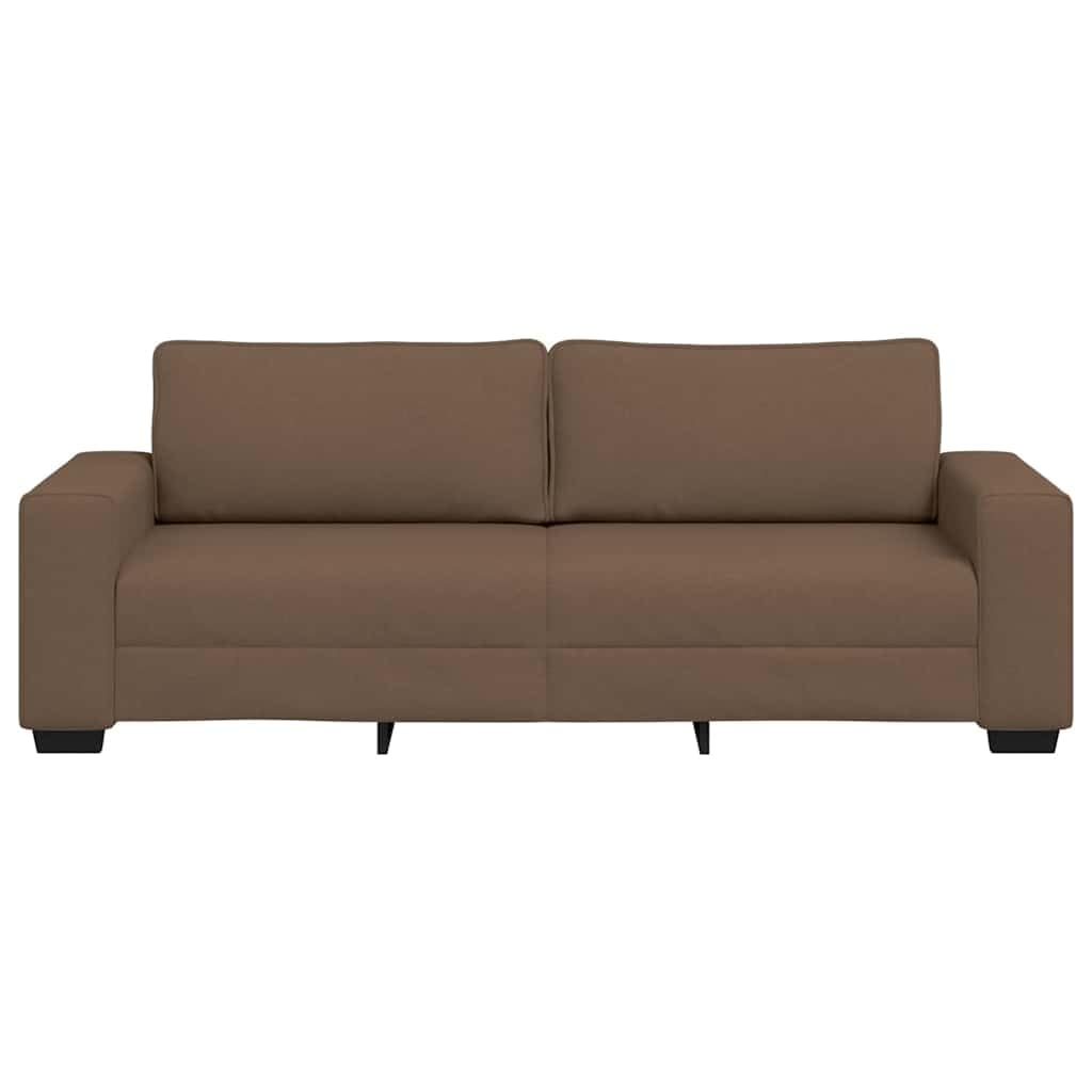 Canapé 3 Places Marron en Tissu avec Coffre de Rangement Structure en Bois et métal idéal pour Salon, séjour ou Bureau Dimensions 220x77x82 cm