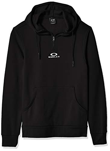 Oakley Men's Bark Half Zip Hoodie, Blackout, M