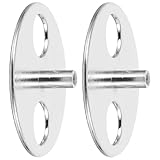 SUPVOX 2Pcs Mechanical DIY Windup Music Box Parts - Metal Round Base, 2.16 Inch Diameter, Replacement Keys for Music Box Mechanism