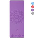 yoga mat combo online Ligero: La esterilla de yoga se suministra con una correa de hombro negra para facilitar el almacenamiento y el transporte de la esterilla cuando se enrolla.