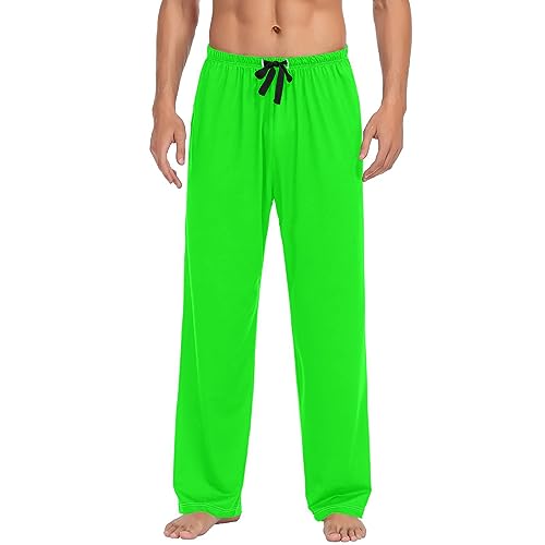 Ollabaky Solid Color Pajama Pants Men's Pajama Bottoms Sleep Lounge Pjs Pants