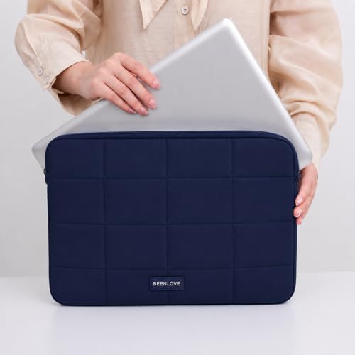 Image of 13.6 Inch Laptop Sleeve for Men & Women | Water-Resistant Padded Laptop Cover Case | Compatible with MacBook, Dell, HP, Lenovo, Asus & More | Lightweight Protective Notebook Sleeve (Royal Navy)