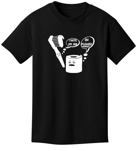 Image of I Hate My Job Toothbrush Toilet Paper Funny Top Toothbrush Toilet Paper Humor Graphic Cotton Tee Adult Youth Tall Men Women