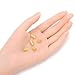 50pcs 8mm (0.3 Inch) Filigree Tube Loose Beads 18K Yellow Gold Plated Brass Spacer (Large Hole 4.9mm) for DIY Craft Jewelry Making CF106-G
