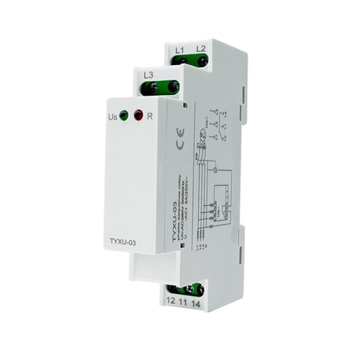 Relais de contrôle de tension triphasé et protection de phase TYXU-04D M460 pour armoire
