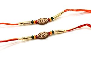 Set of Two Om Design Rakhi for Brother
