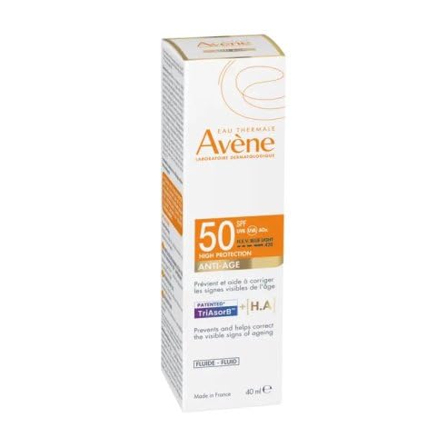 Avène Anti Age SPF50 with Hyaluronic Acid for Ageing Skin, 40 ml (Pack of 1)