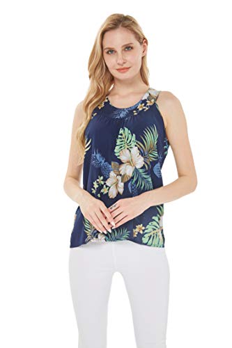 Image of Matchable Family Hawaiian Luau Men Women Girl Boy Clothes in Pineapple Garden Navy
