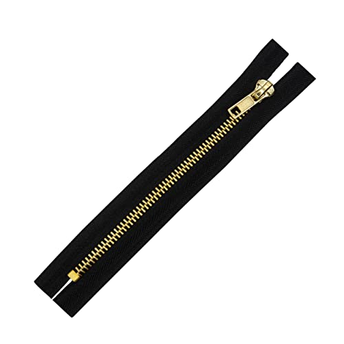 Realm Brass Teeth Jeans Zip for Sewing Crafts, Clothing and Accessories (7 Inch - White), Various - Image 2