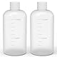 stonylab Kunststoff-Reagenzflasche, HDPE-Schraubverschluss, 2er Pack, 500 ml Kapazität, Laborbedarf, Langlebig und Chemikalienbeständig
