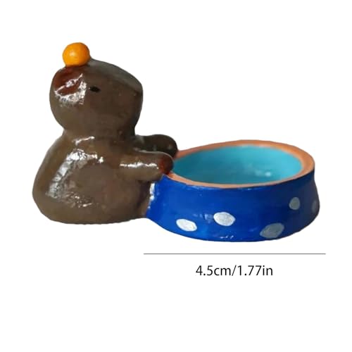 Candle Stand, Candlestick Holder, Candle Holder Bowl, Candle Light Holders, Cute Capybara Candlestick Votive Holder, Capybara Decoration, Unique Resin Animal Figurine, 1.77 Inches for Aesthetic Decor – Image 3