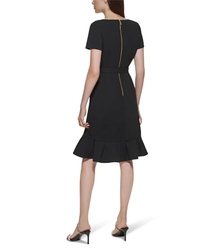 Calvin Klein Women's Ruffle Hem Belted Tier Dress3