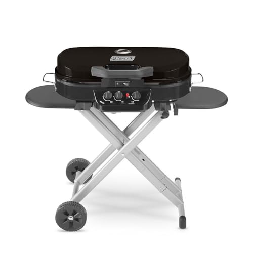 Coleman RoadTrip 285 Portable Stand-Up Propane Grill, Gas Grill with 3 Adjustable Burners &...