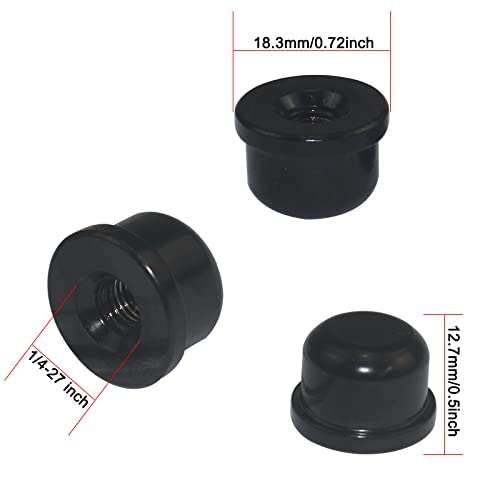 Image of 2 Pieces Lamp Finial Knob Solid Lamp Finial Caps Tapped of Tops for Lamp Harp Tops Lamp Finial Knob Lamp Accessories (Black)