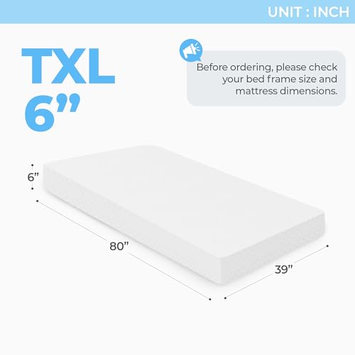 Image of Neo Sleep 6 Inch Twin XL Cooling Gel Memory Foam Mattress, Medium Feel Comfort & Support with Pressure Relief, Breathable Memory Foam, CertiPUR-US Certified, Mattress in a Box (Twin XL, 6 in)