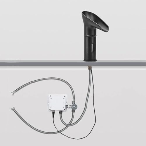 Grifo cascada LED para lavabo moderno con sensor de movimiento 5