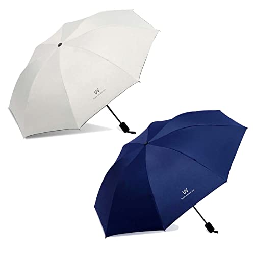 Image of KEKEMI 3 Fold Automatic Sun & Rain Umbrella for Men & Women (Pack of 2)