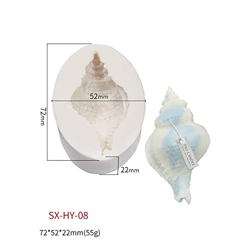 4 Pack Shell Mold Shell Silicone Mold Conch Resin Mold Sea Shell Silicone Mold For Candles Soap Mold Candle Making Mold #TOP6