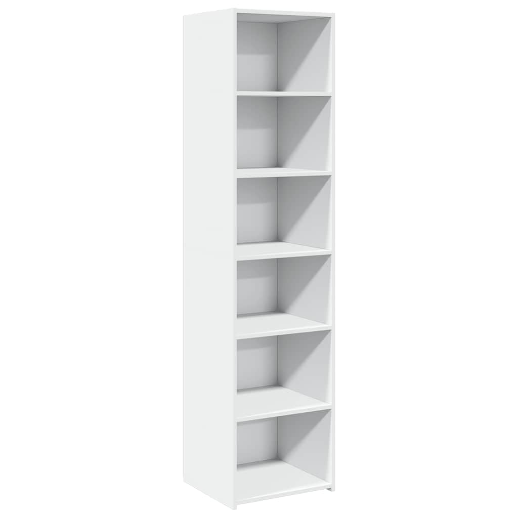 vidaXL Credenza Bianca 45x41x185 cm in Legno Multistrato