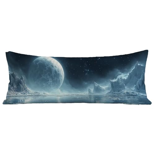 Taie de Traversin 180 cm Abstrait Taie d'oreiller 60x180 cm Douce Velour Housse Traversin, Rectangulaire Protege Oreiller Nature, avec Fermeture Éclair...