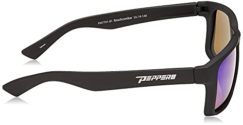 Peppers Beachcomber Sunglasses, Rubberized Matte Black, 55 mm US3