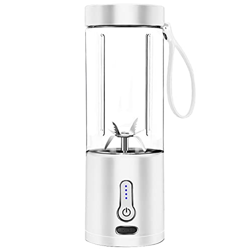Richeyty Exprimidor eléctrico de 530 ml Batidora portátil para batidos Robot de cocina recargable USB Batidora de frutas Mini Exprimidor Batidora Taza B