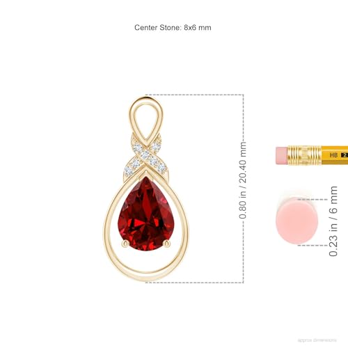 Angara Lab Grown Ruby Pendant for Women | Lab-Grown Ruby in 14K Solid Gold/Platinum | July Birthday, Anniversary, Gemstone Jewellery Gift4