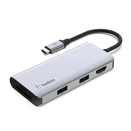 Belkin Avc007Btsgy 5 In 1 Usb-C Hub, 4K Hdmi, 2 X Usb3.0, Sd/Microsd Compatible With Ipad / Ipad Pro / Ipad Mini / Ipad Air / Macbook / Macbook Air / Android Tablets And More #TOP24