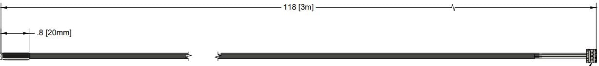Delfield 2194809 Air Sensing Temperature Probe 118" Replacement 24 Month Warranty