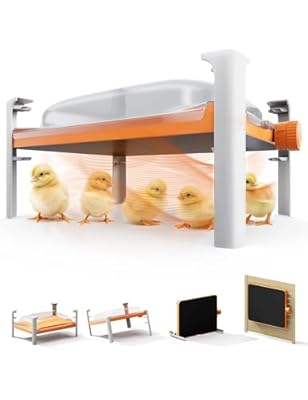 Smart Chicken Coop Heater, 200 Watts Chick Brooder Heating Plate Built-in Adaptive Temperature Sensor, Chicken Brooder Heater, Adaptable to Timer and Temp Controllers,UL-Compliant