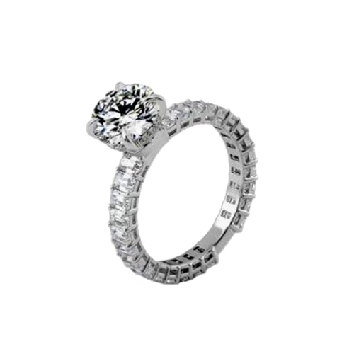 Bague de mariage moissanite argent anti-ternissement pour peau sensible