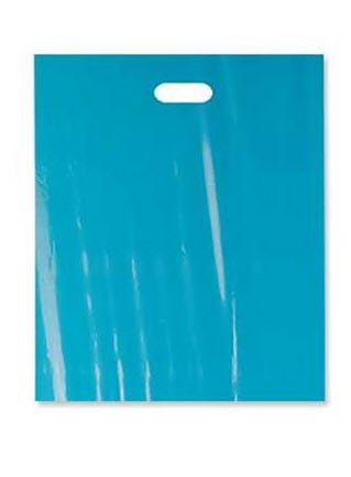 Teal Gloss Retail Merchandiser Bags 15x18in [50ct]