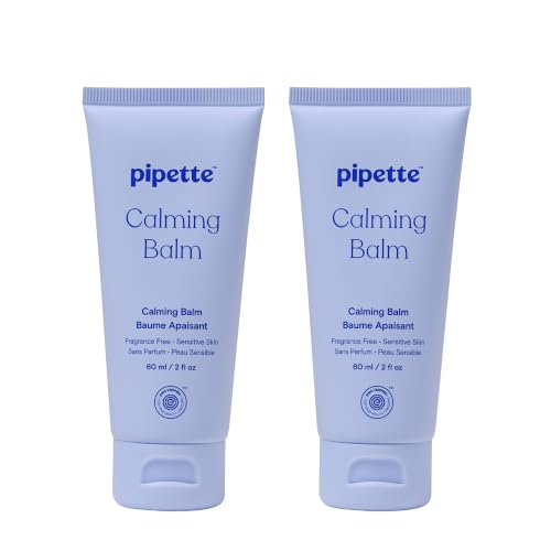 Pipette Calming Balm 2 Fl Oz (Pack of 2) Multipurpose Dry Skin Relief Squalane Moisturizer FragranceFree for Sensitive Skin