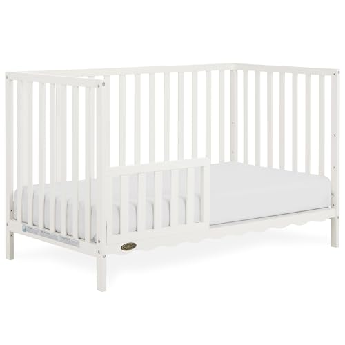 Image of Dream On Me Toddler Guard Rail for Convertible Crib, Solid Wood Bed Rail for Toddler Bed Conversion, Cannoli Cream