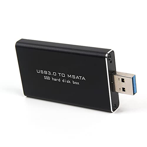 Caja externa USB 3.0 a mSATA SSD negra miniatura 5