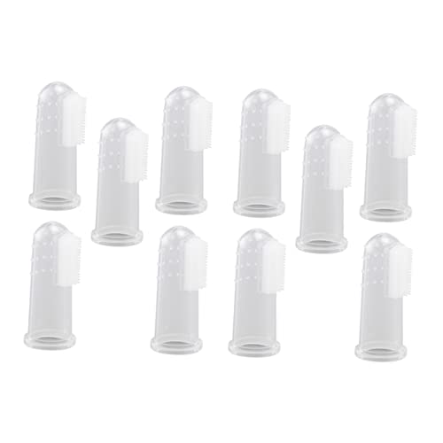BESPORTBLE Pet Care Kit 20pcs Silicone Finger Toothbrushes for Cats Dogs Oral Massagers