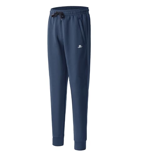 DEVOROPA Boys Joggers Water Resistant Lightweight Youth Tapered Leg Sweatpants Kids Track Running Athletic Pants Zip Pockets2