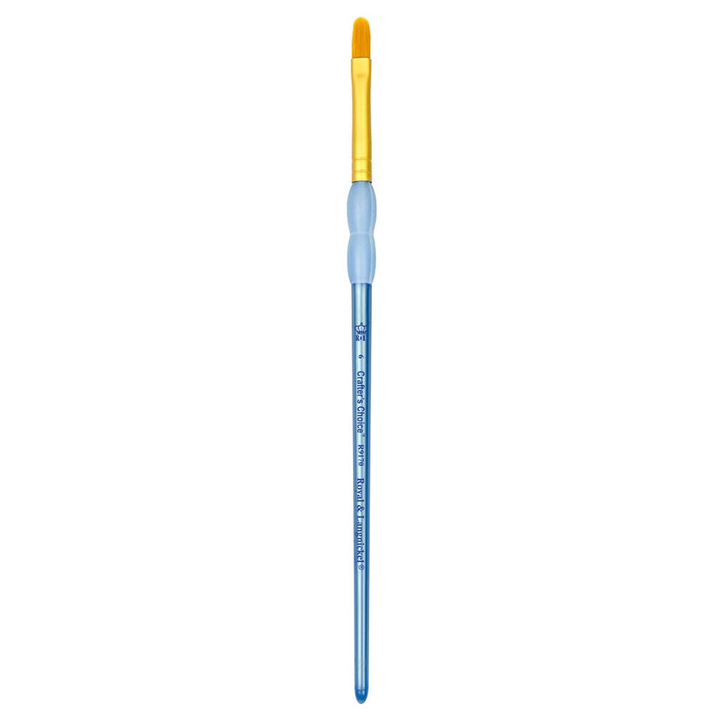 Royal Brush Crafter's Choice - Pincel de Taklon (tamaño 6), Color Dorado