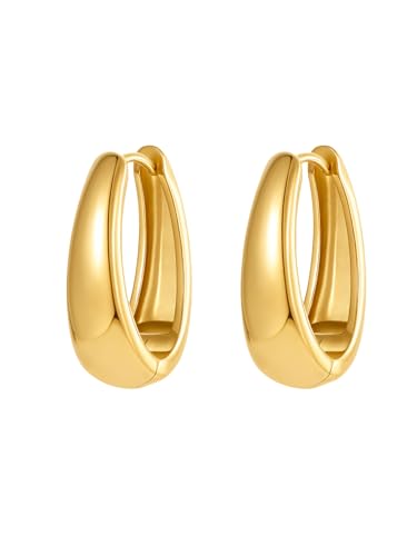 women's classic oval earrings are versatile, exquisite and compact for daily use