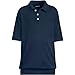 Lands' End Kids Short Sleeve Banded Bottom Polo Shirt Large Classic Navy