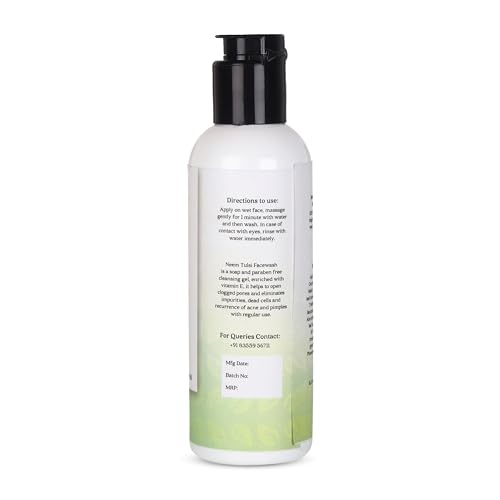 Image of Neem Tulsi Face Wash for Brightening Skin Care | Gentle Cleanser for Dull, Uneven Skin Tone | Helps Remove Dirt, Improve Texture & Fresh Glow | Cleanser for Smooth Feel, Radiant Look