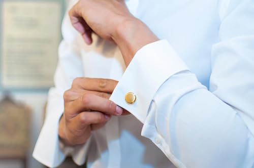 Image of Cufflinks for Men Classic Wedding Business Shirt Cuff Links Set Gifts with Box