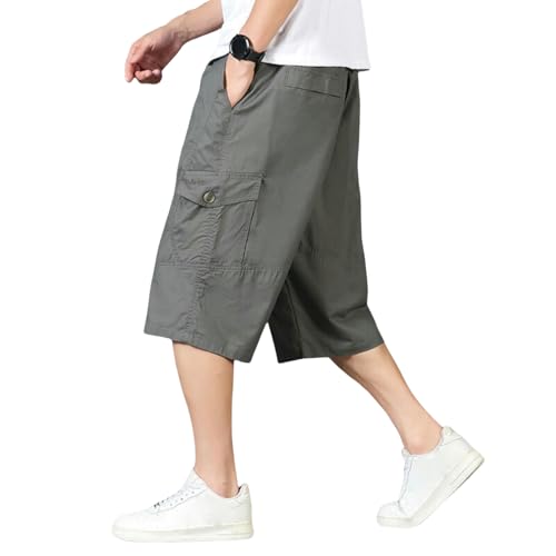 Short d'été fin pour homme décontracté avec poches multiples
