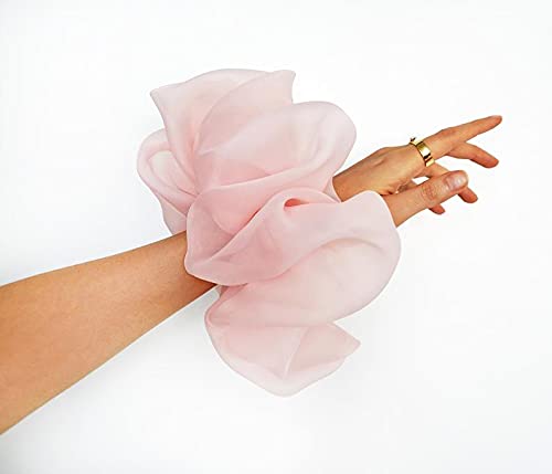 Artful, Oversized Organza Hair Scrunchies | Sheer Ruffle Scrunchies | Scrunchies XL | hair ties (Sunset peach) (B093SZQ623) Amazon Price History, Amazon Price Tracker